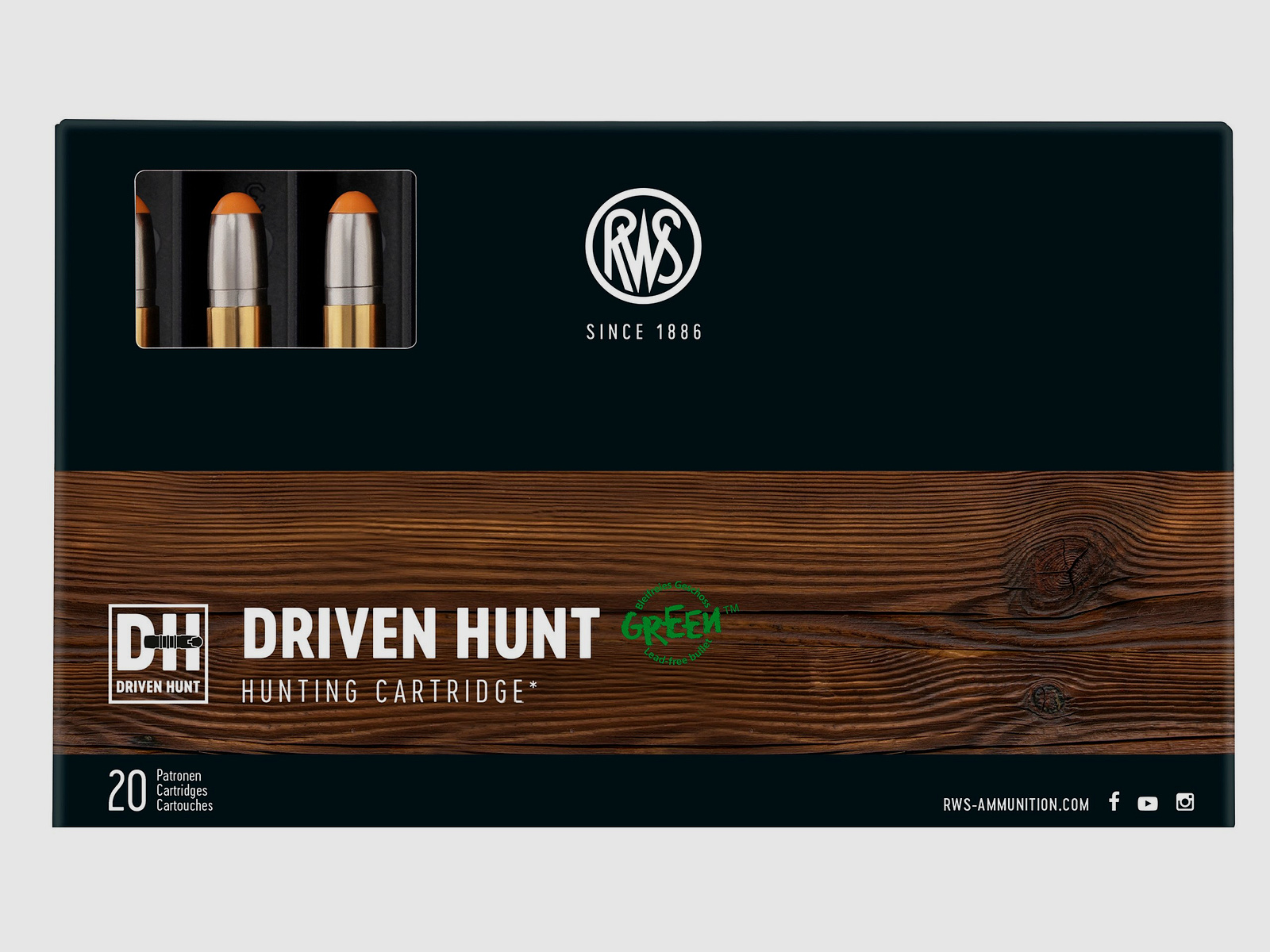RWS Rifle Cartridges Driven Hunt .30-06. 165 grains