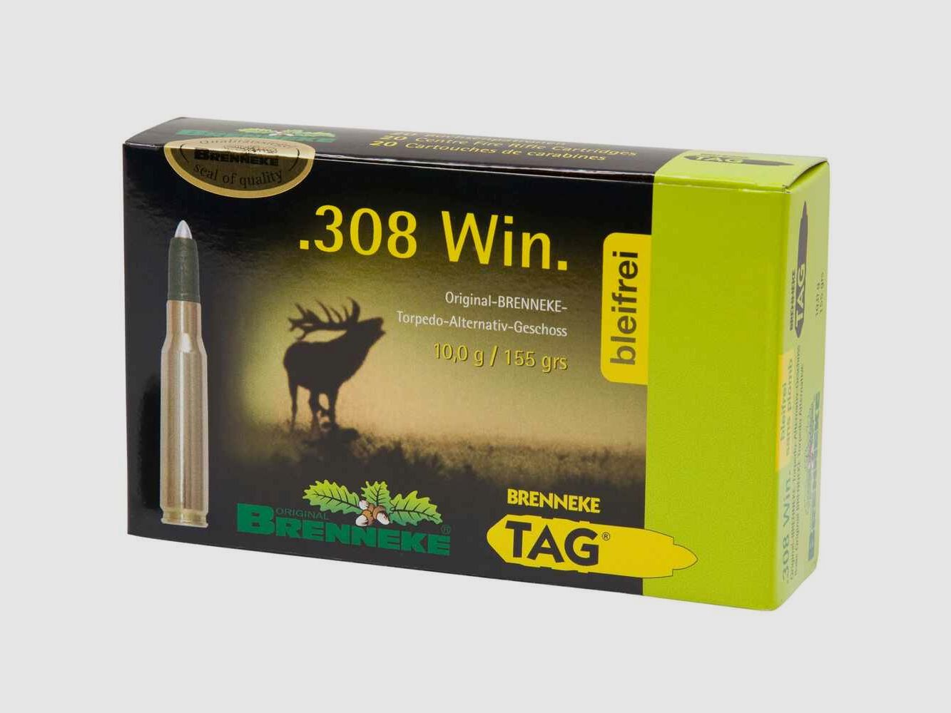 .308 Win. TAG lead-free 10.0g/155 grs. Brenneke