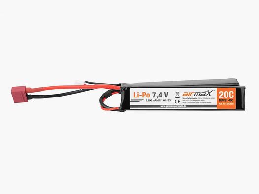 airmaX airmaX Akku Li-Po 7,4V 1.100 mAh Dean Stecker