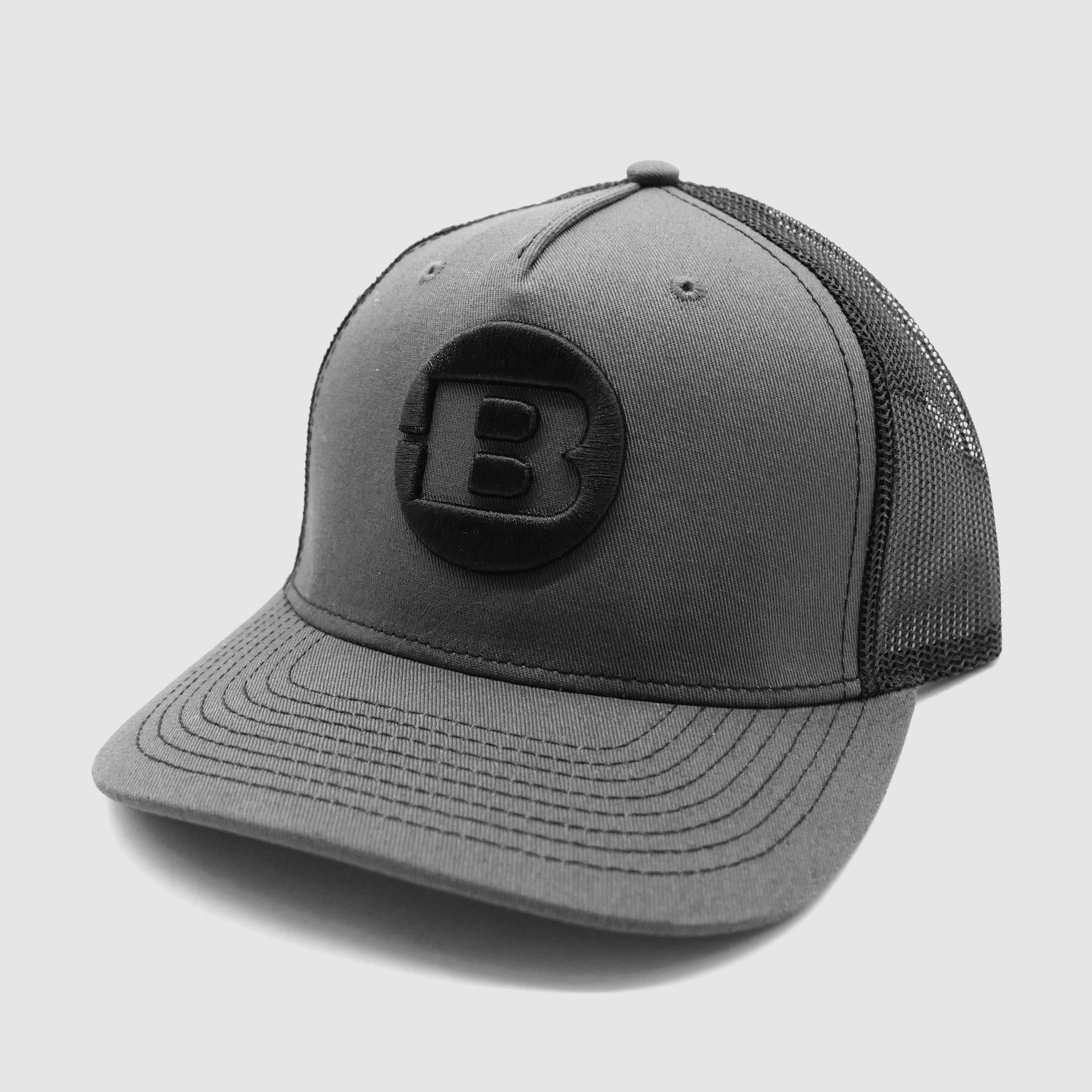 Bergara CAP grau schwarz bestickt Logo V171