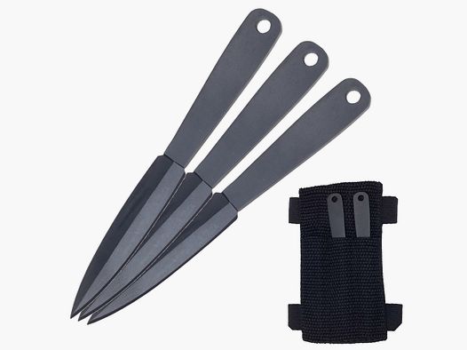 3 Mini Wurfmesser Unterarmetui