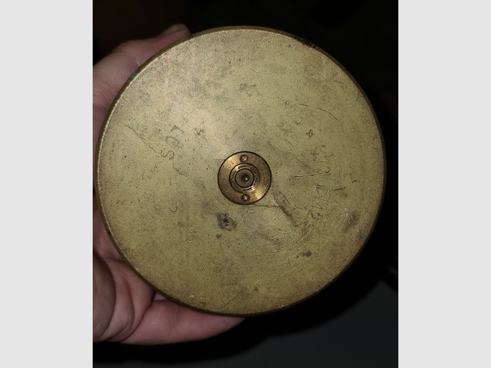 GESCHOSS PANZER FLAK ARTELLERIE 105 x375 DM2 ENTMILITARISIERT 
