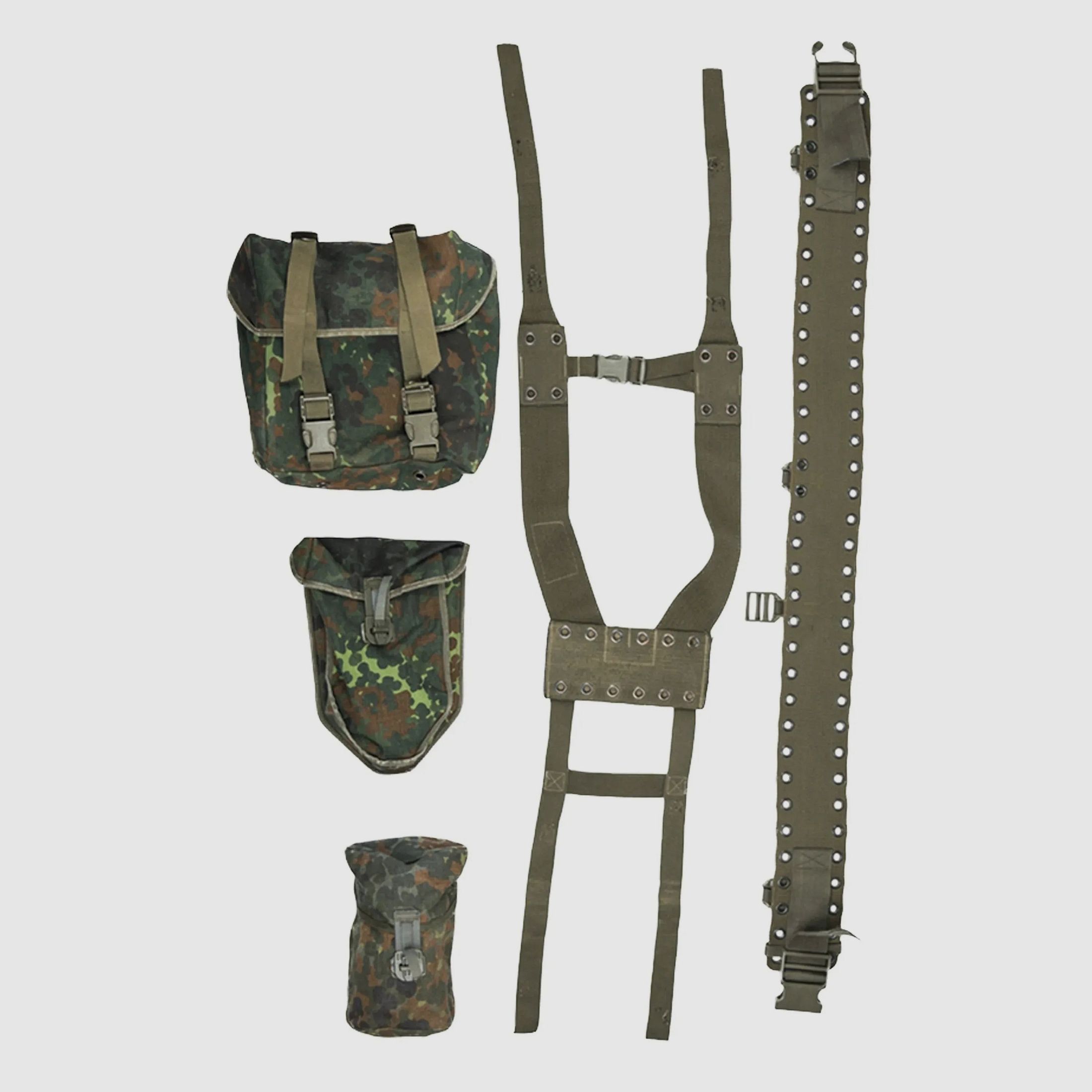 Bundeswehr Original BW Tragesatz 5-teilig gebraucht flecktarn