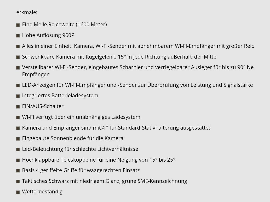 SME BULLSEYE Target Kamera Neu! Bis 1 Meile Übertragung.