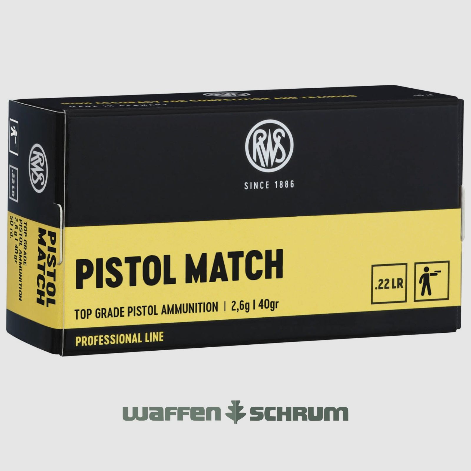 RWS Pistol Match 2,6g - 40gr. .22lr