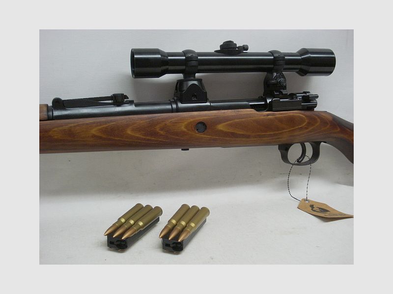 K98 incl. scope + mounting - cal. 6mm BBs, real wood