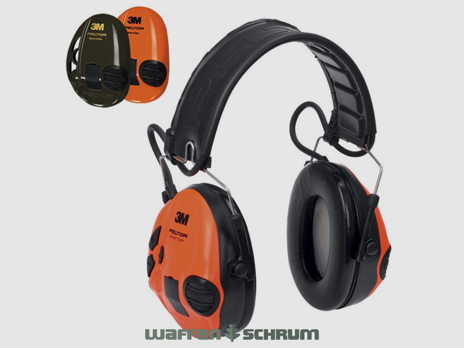 3M Peltor Gehörschutz SportTac Analog grün - Wechselschale in orange