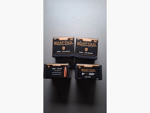 400 Stck. SPEER BOAT-TAIL 6MM/.243 100GR BT SP 1220