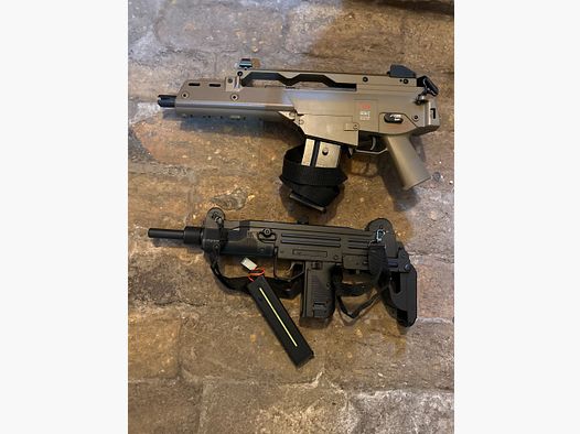 Airsoft G36C en Uzi 6mmBB onder 0,5J te geven