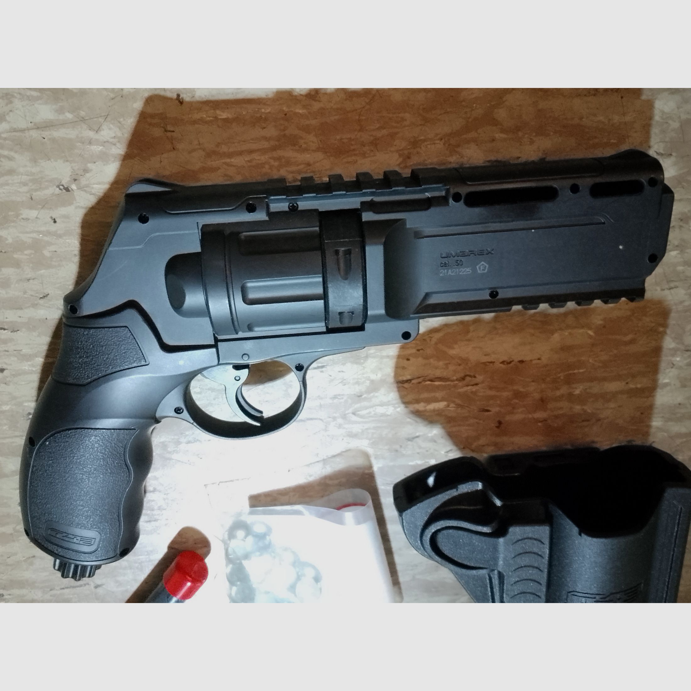 HDR 50 tr50 Marker Gen1 T4E Cal .50 Set Kit Pepper- Rubber- Glass- projectiles Holster Laser CO2 like new / new