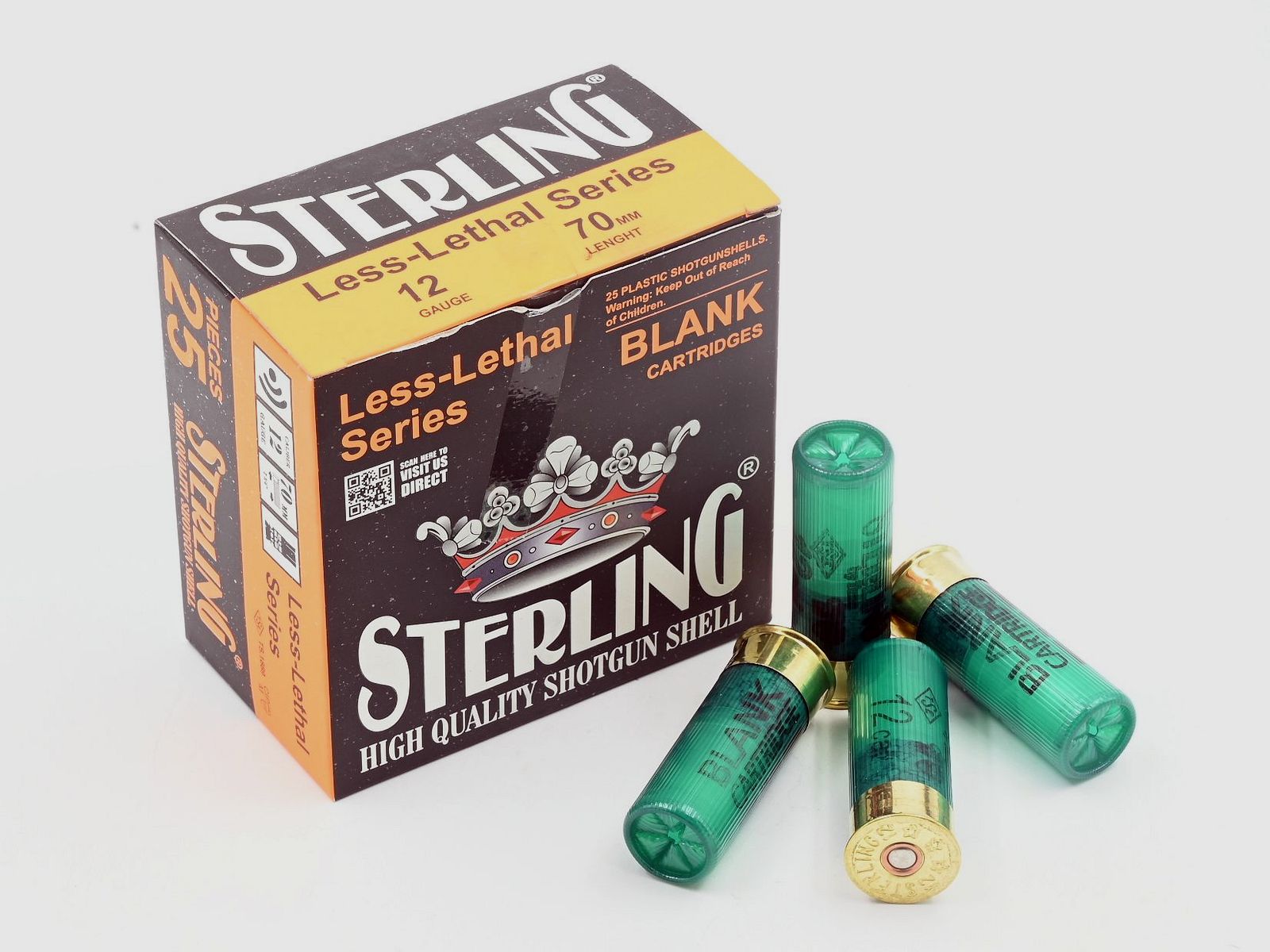 Sterling, cartouches à blanc 12/70, 25 pcs