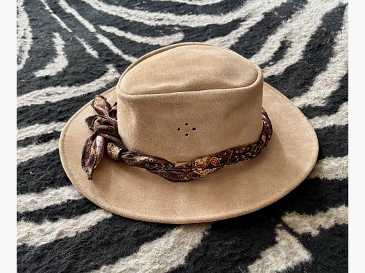 SAFARI Hut aus echt Leder mit dem typischen Safari Hutband !       Made in Australia 
