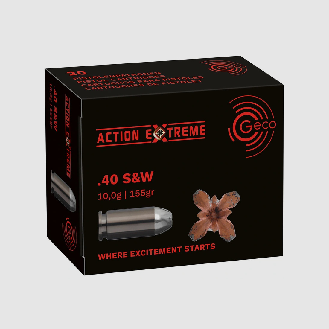 .40 S&W Action Extreme 10,0g/155grs. Geco