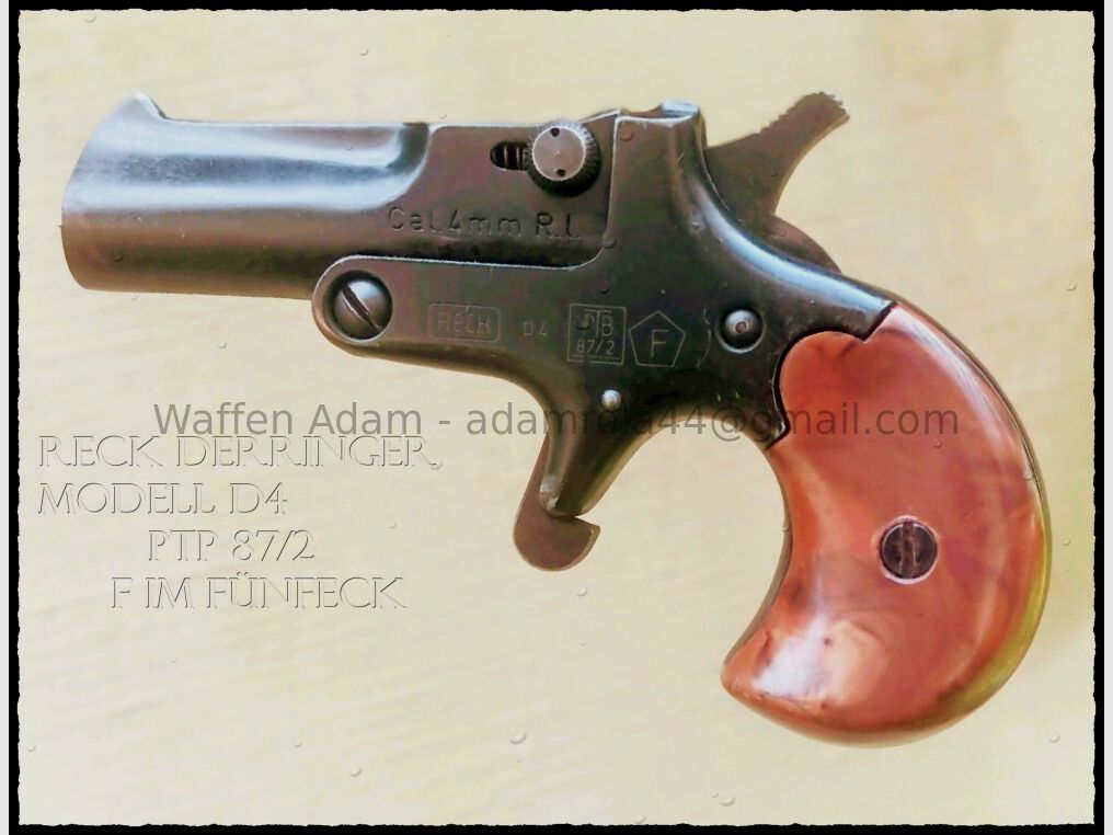 Reck Sportwaffenfabrik/Par Derringer Mod. D4 / F en forme de pentagone