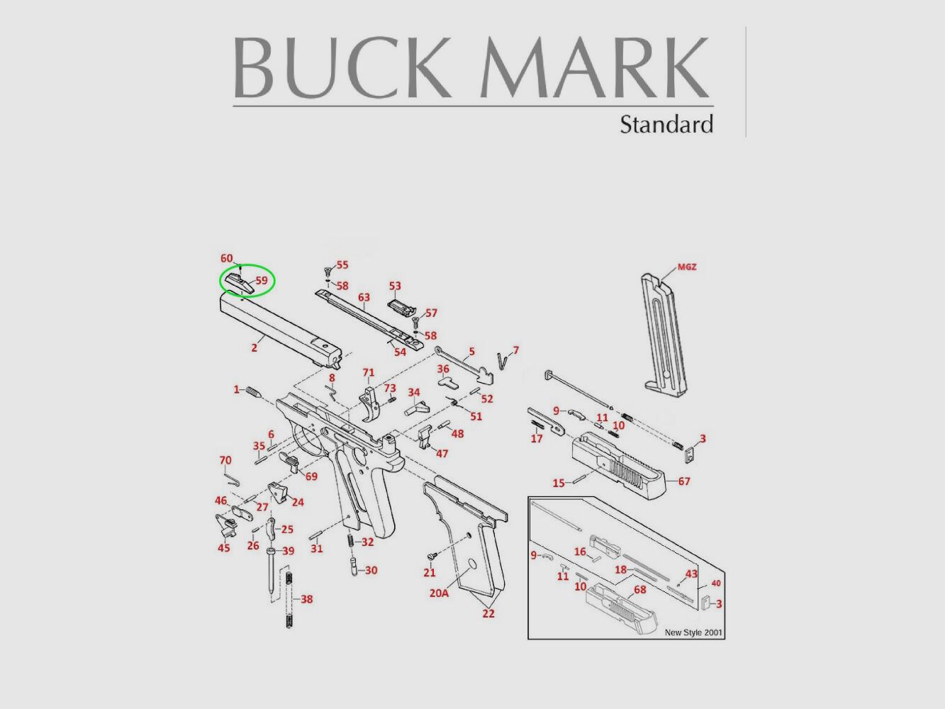 Browning Buck Mark Przyrząd Celowniczy (DSB Match Korn) #59