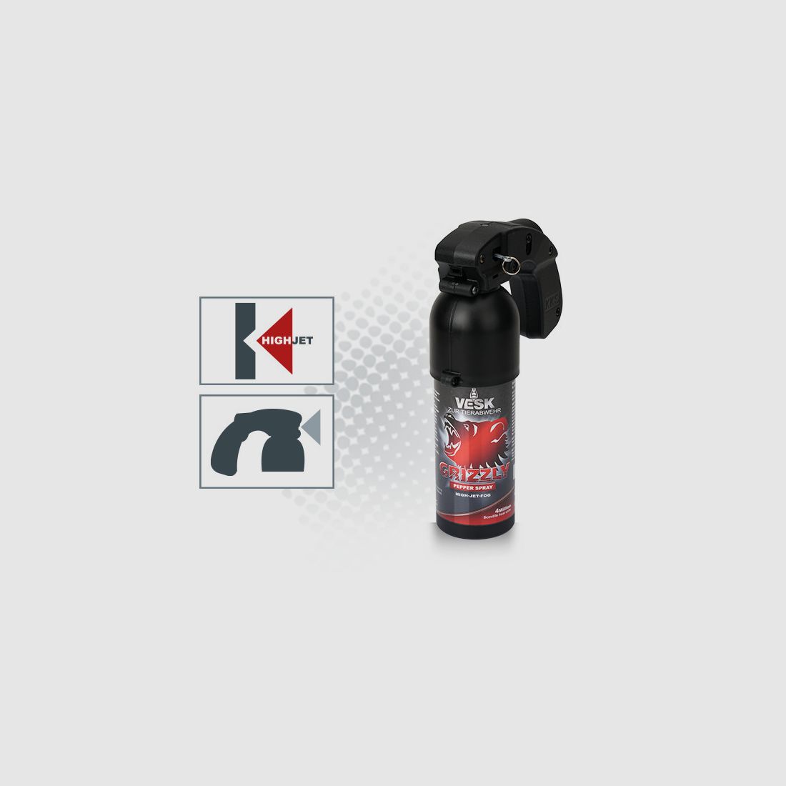 VESK Grizzly Outdoor Pepperspray 400 ml Breedspray