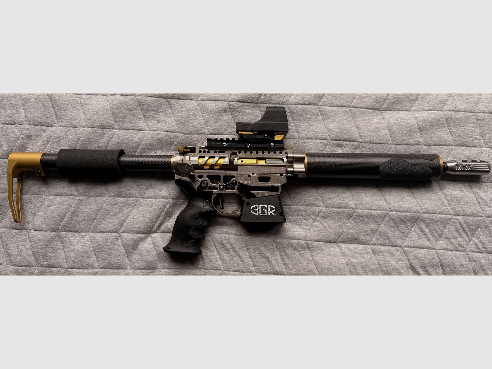 IPSC PCC Schoger Arms 9mm Geweer in Topstaat AR15 Race Gun geen Hera, Schmeisser, 3G Sports halfautomatisch geweer MBX Hyperfire