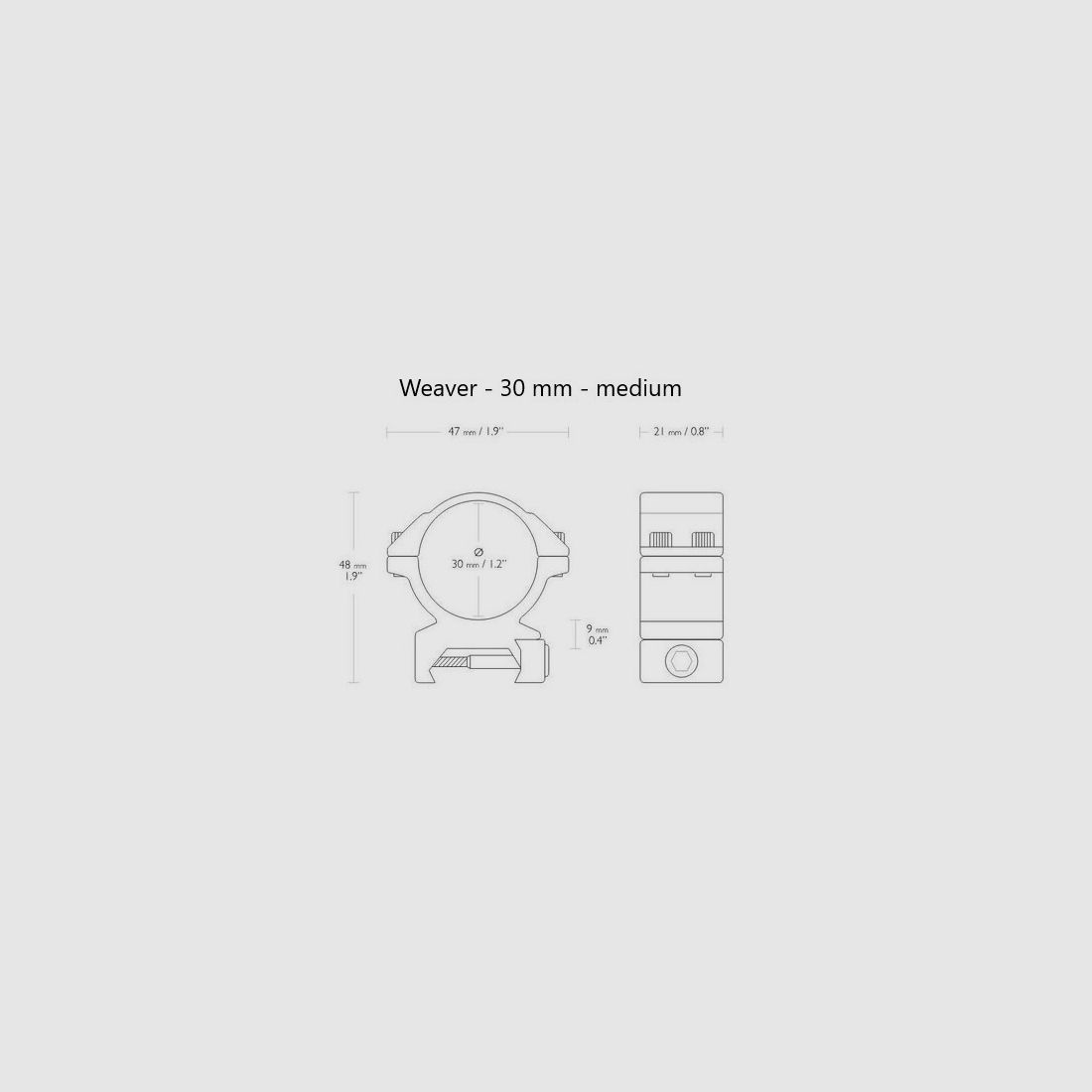 Hawke Weaver-Montage 30 mm niedrig-mittel-hoch, Bild 3 von 4