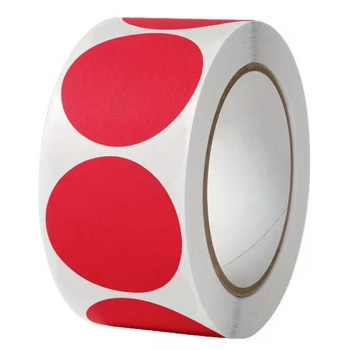 Pegatinas rojas redondas para blancos 25 mm, 500 unidades