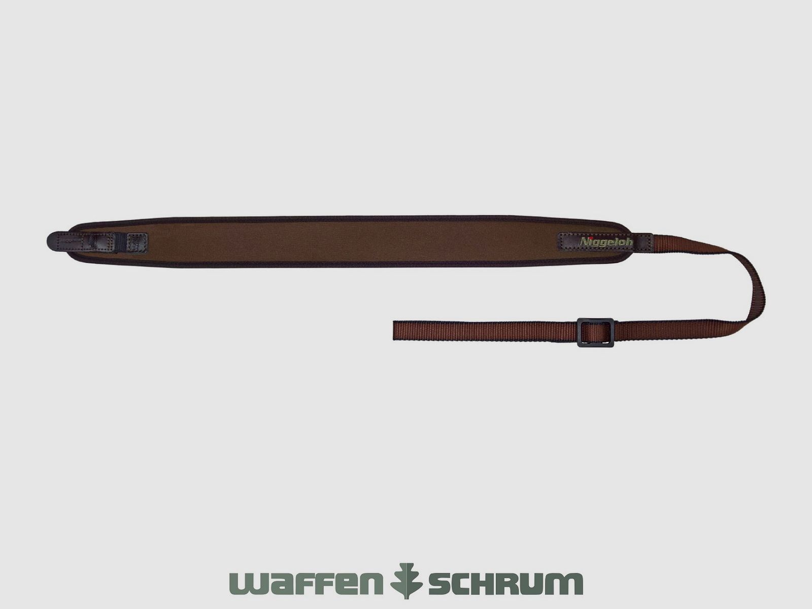 Niggeloh Gewehrriemen Universal Neopren - Braun mit Schnellverschluss