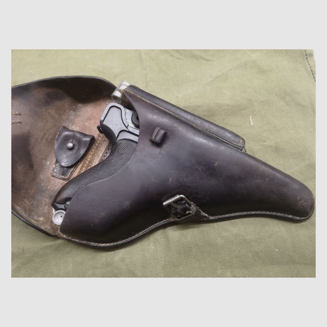 Pistole Luger 08  DWM 1912 Nummerngleich Truppenstempel
