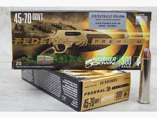 Federal Premium	 HAMMER DOWN .45-70 Govt. 300gr. 19,4g 20 Stück Staffelpreis