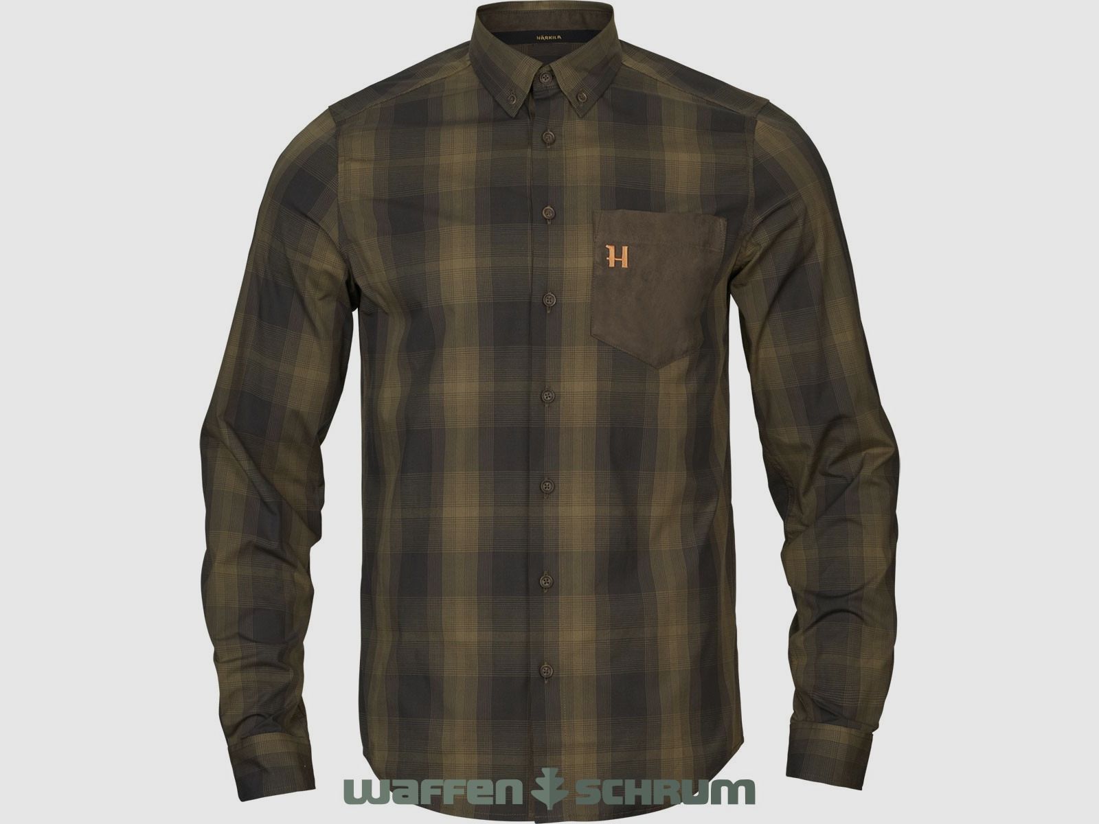 Härkila Shirt Akkan Willow Green/ Shadow Brown
