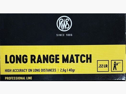 RWS Long Range Match .22lr 40gr - 500 Schuss