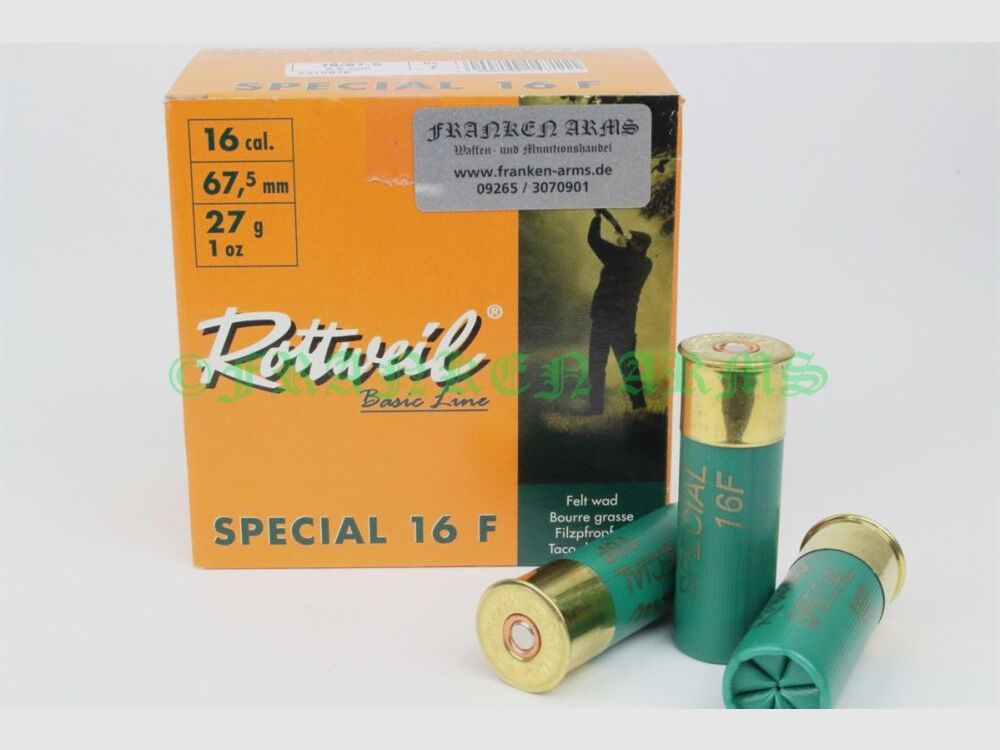 Rottweil Special 16F 16/67,5 2,5mm 25Stück Staffelpreise