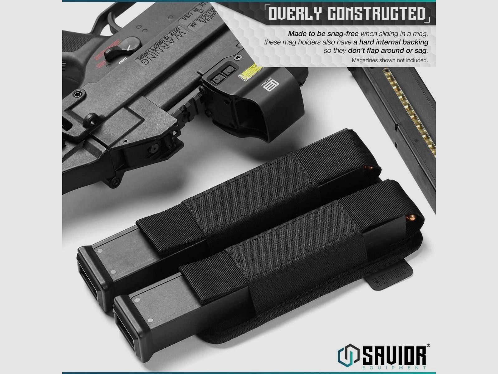 Savior - Holder na magazynki PCC - Extended Mag Holder - 2 sloty - Zielony - MP-TNS-EXTX2-OG, zdjęcie 5 z 6