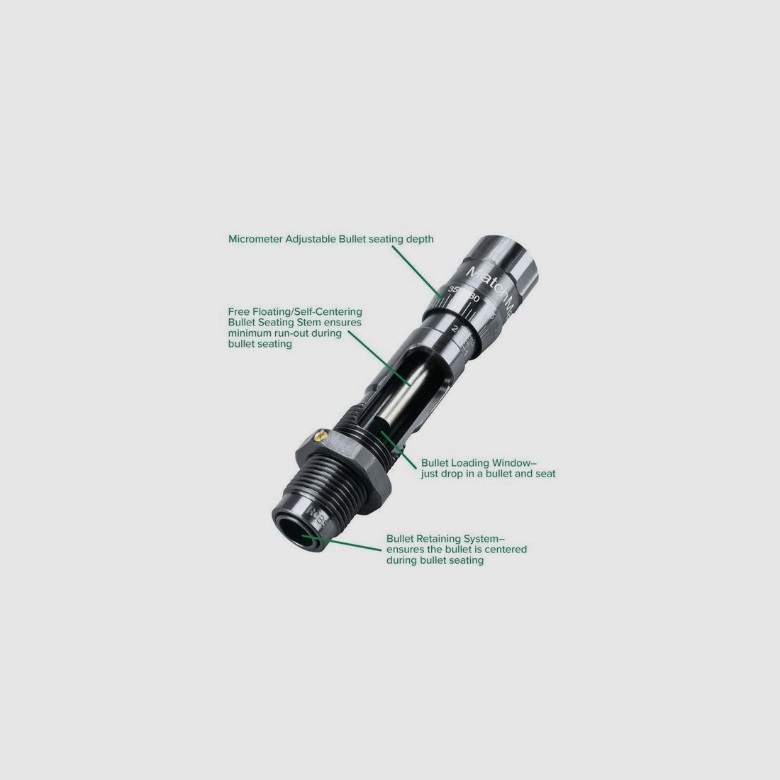 RCBS Matchmaster Seating Die with Micrometer .308 Win #15540