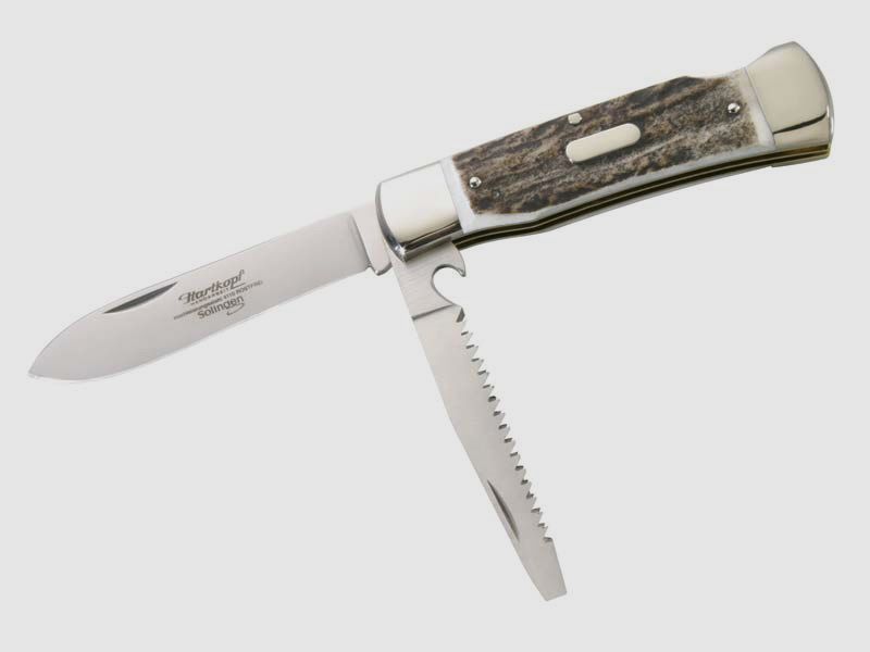Hartkopf Jagdtaschenmesser mit Hirschhorn