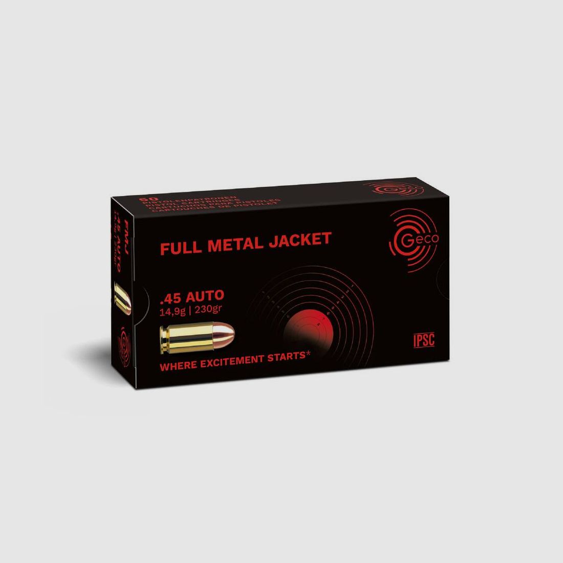 GECO .45 Auto Full Metal Jacket 14,9g/230gr