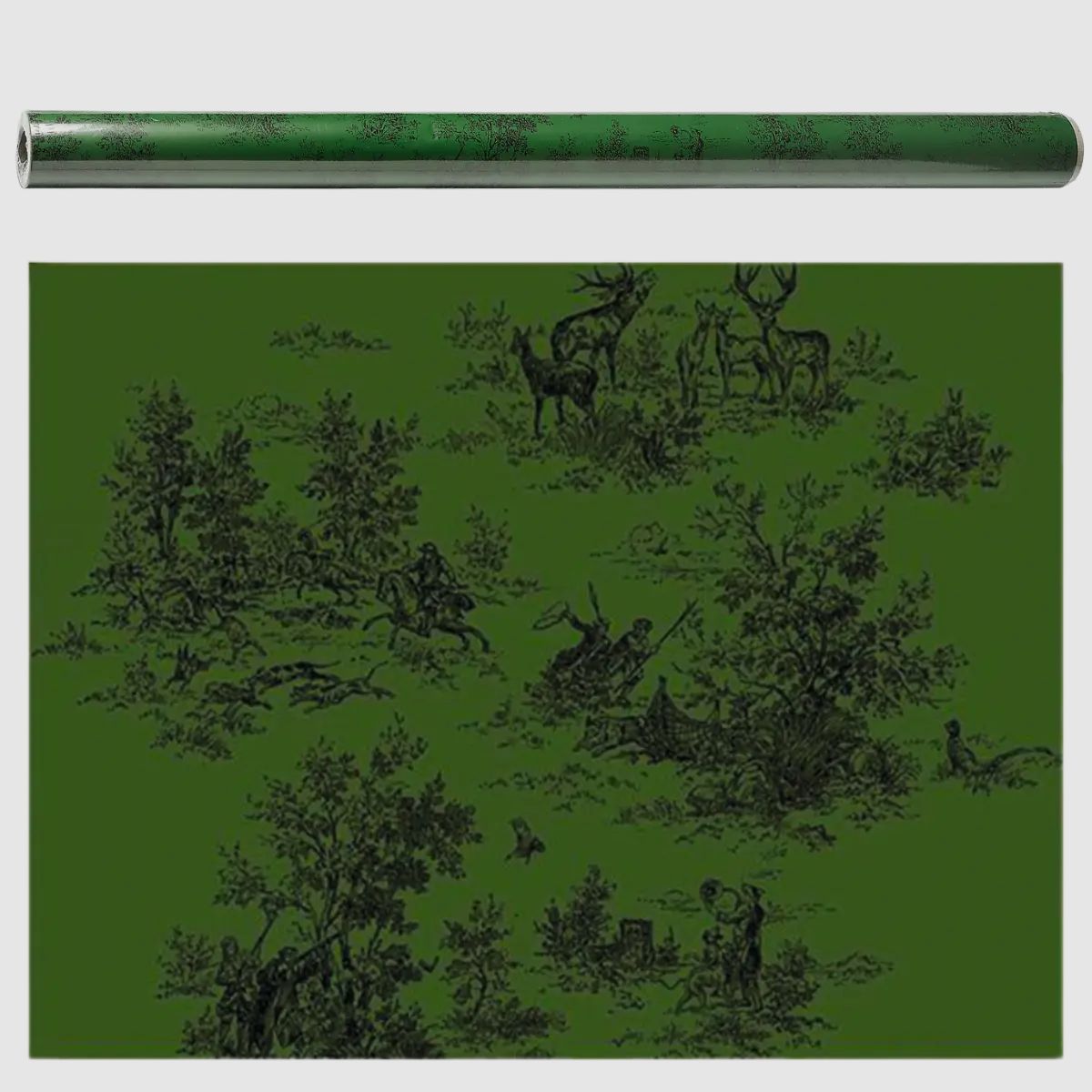 Wrapping paper with hunting motifs