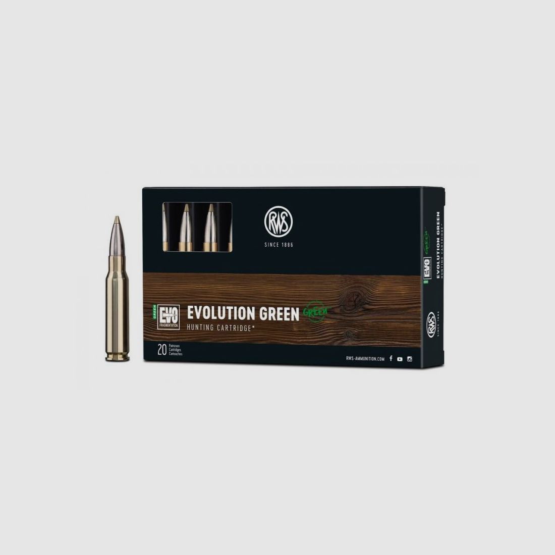 RWS 308 WIN 139 GRS / 9,0 G EVO GREEN 20 PZ, immagine 1 di 3