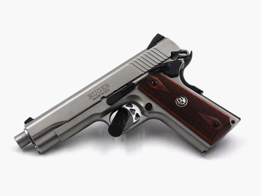 Pistole Ruger SR 1911, Occ., .45 ACP, mit Holz Griffschalen