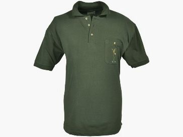 Poloshirt mit Rehbockmotiv - 1 Brusttasche mit Knopf