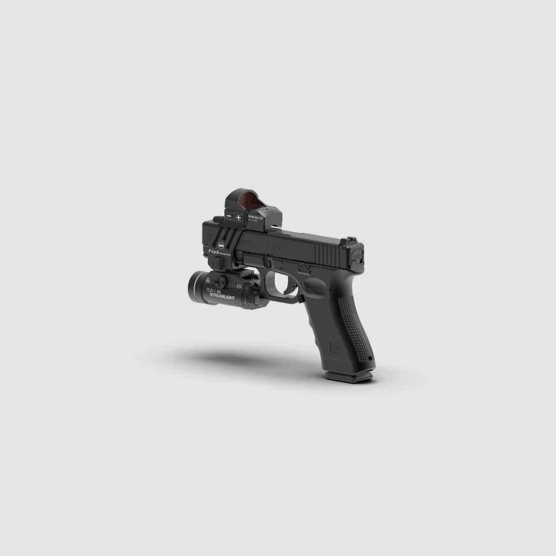 MAK Montage f. Leuchtpunktvisier P-Lock für GLOCK 17/19 Gen3&4 und baugleiche