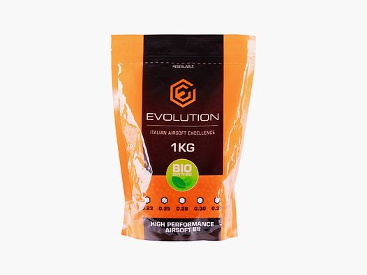 BBs BIO de Airsoft de alto rendimiento Evolution 6mm 0,25g 4.000 piezas