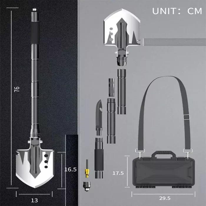 Tactical-Survival-Schaufel Set 13 in 1, Bild 7 von 7
