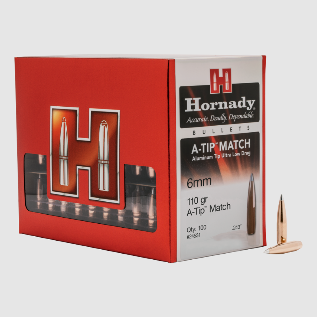 .243 Projectiles Hornady A-TIP 110 gr VE100