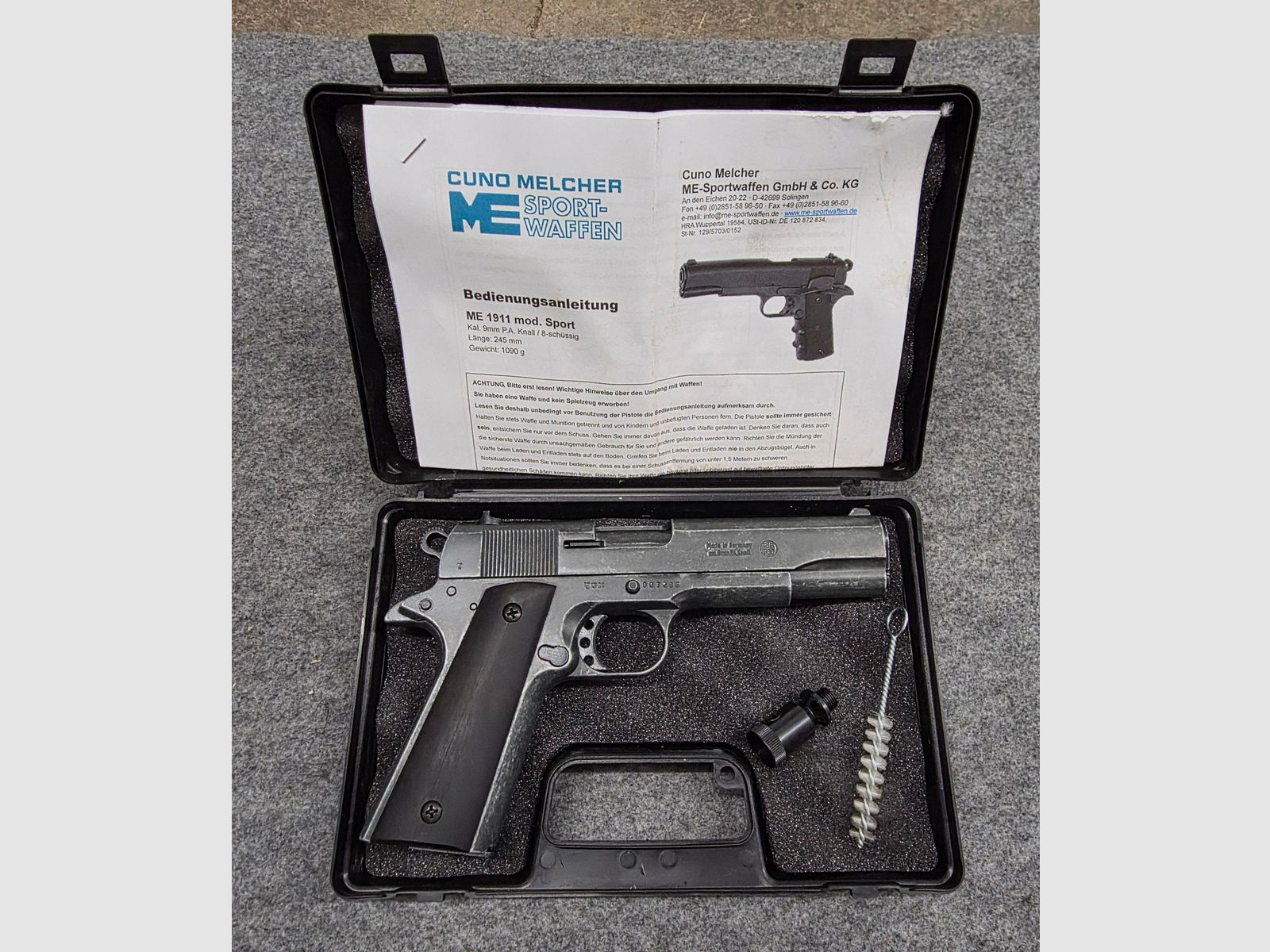 Colt ME 1911  Sport used Look Kaliber 9mm PAK Schreckschuss SRS