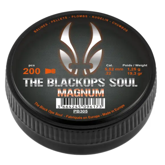 Plombs The Black Ops Soul Magnum Tête Plate Calibre 5.5 MM, image 3 sur 4