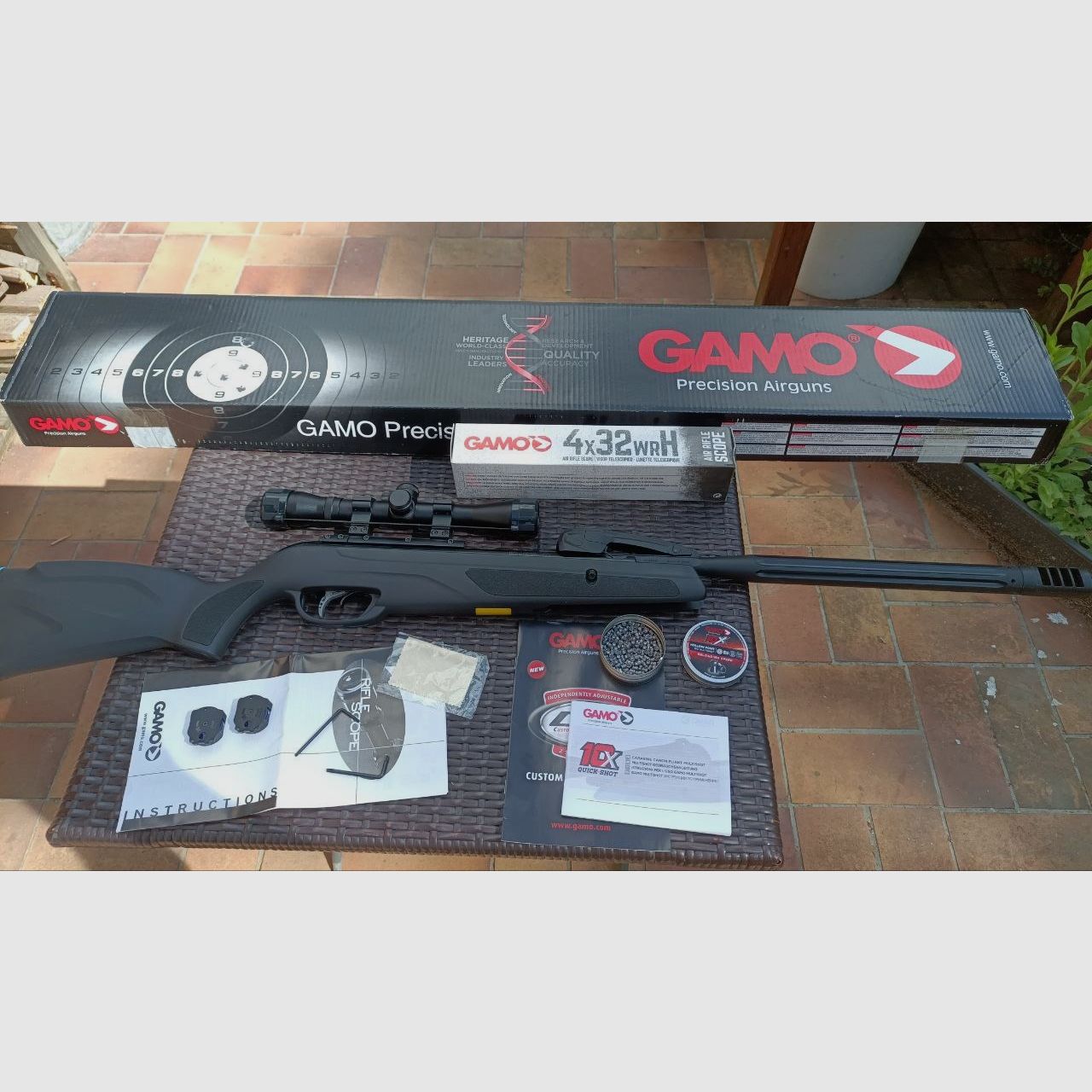 Mehrlader Luftgewehr Knicklauf Gamo Replay 10Maxxim Zielfernrohr 