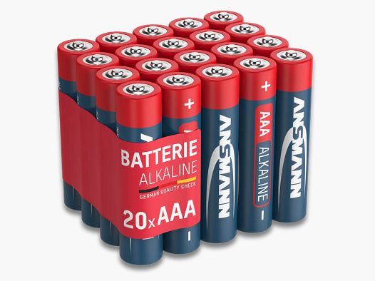 Caja de 20 pilas alcalinas AAA Mignon Ansmann