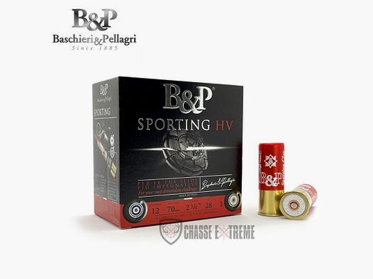 25 Cartucce B&P F2 Sporting HV 28G Cal 12/70