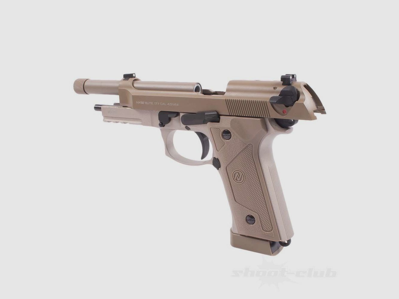 NXG NX92 Elite Tactical Blow Back 4,5 mm BB Desert M14x1 li