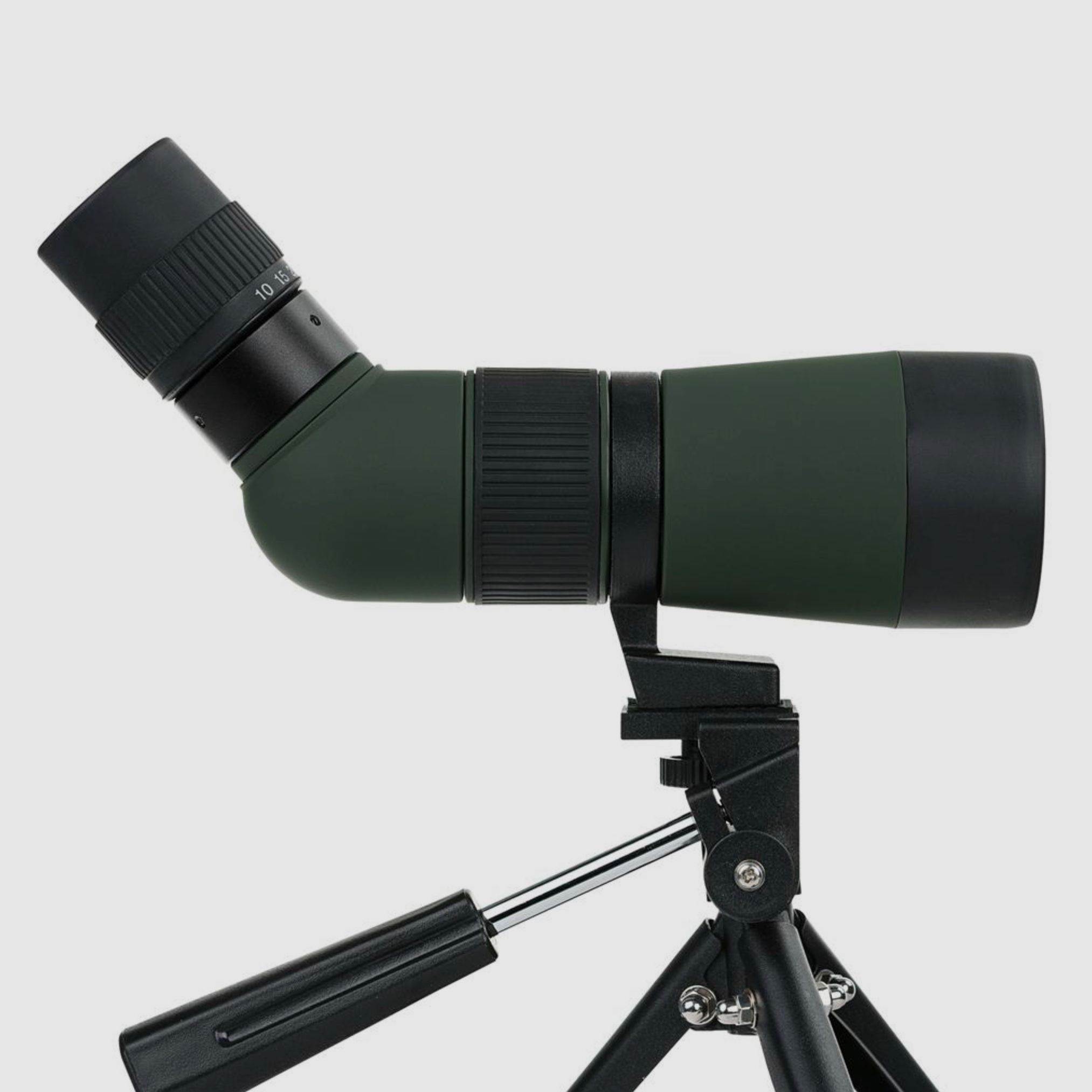 Exhibitor DÖRR 538245 Zoom Spotting Scope Owl 10-30x50 Angled View with Table Tripod and Bag V430