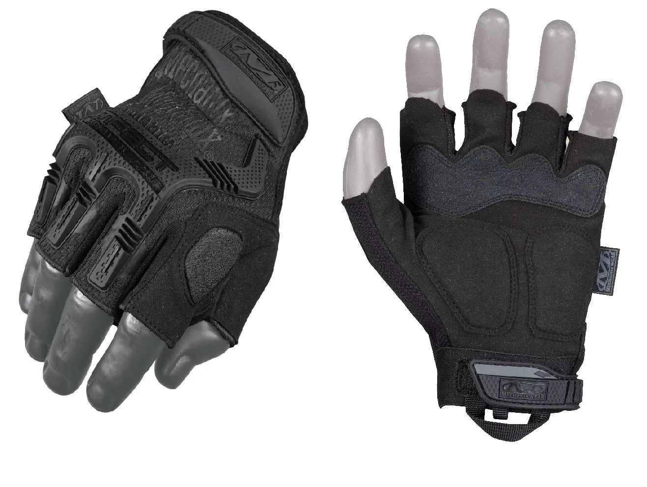 Mechanix Wear M-Pact Fingerless tactical gloves, black (MFL-55), image 2 of 20