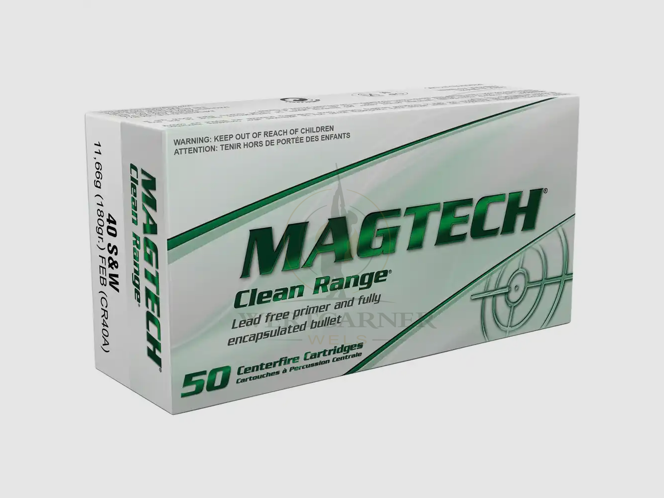 Magtech .40 S&W Clean Range FEB Flachkopf 11,7g/180grs., Bild 1 von 3
